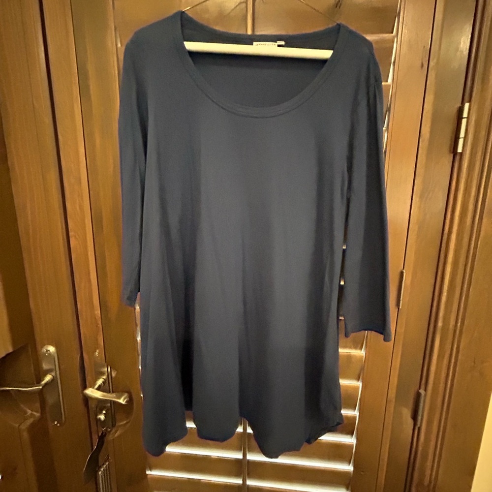 Prairie Cotton 3/4 Sleeve Tunic Top - Size S